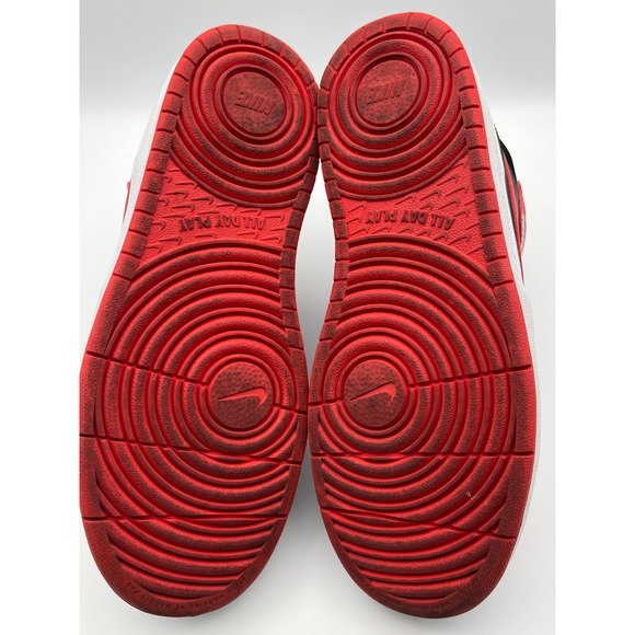 Nike Court Borough Mid 2 Sneakers Black Red‎ Athletic Shoes Boys 6.5 CD7782-003 - Picture 7 of 9